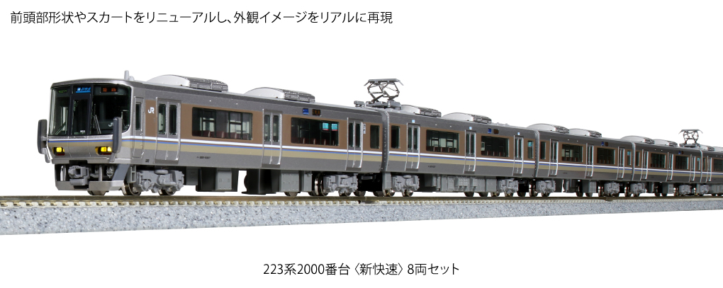 鉄道模型KATO10-536 223系2000番台(2次車)新快速８両セット(加工品 