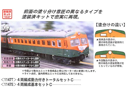 グリーンマックス 1147T 国鉄80系湘南色 トータル4両キットC